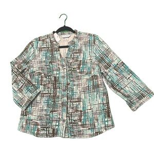 Christopher&banks Elegant Linen Top Blouse Shirt Size S (us size 8~10)